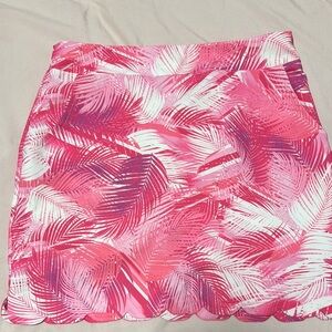 Pink and White golf skirt with liner and side zipper never worn new w/o tag MED